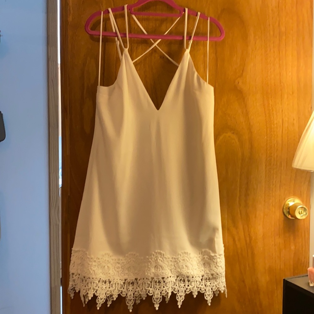 Express White Cocktail Spaghetti Strap Dress